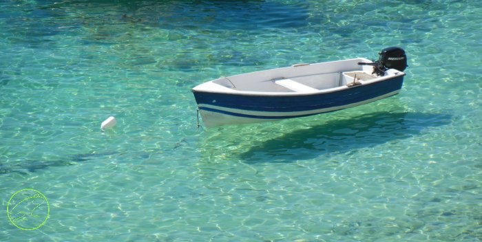 Isole Tremiti · Barca nelle acque limpide